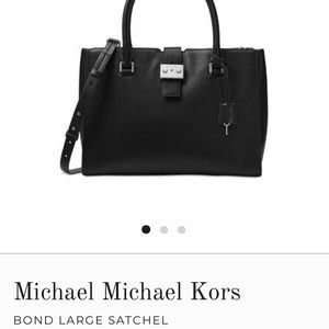 Micheal Kors Build-A-Bond black Leather Satchel